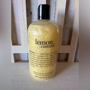 Philosophy LEMON CUSTARD Shampoo, Shower Gel and Bubble Bath 16oz New Sealed